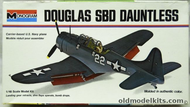 Monogram 1/48 SBD Dauntless -  White Box Issue, 6830 plastic model kit