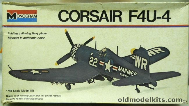 Monogram 1/48 Chance Vought F4U-4 Corsair - White Box Issue - (F4U4), 6833 plastic model kit