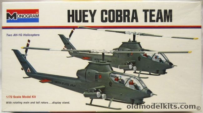 Monogram 1/72 Huey Cobra Team - White Box Issue - (AH-1G), 6839-0175 plastic model kit