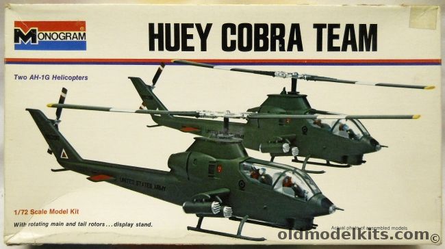 Monogram 1/72 Huey Cobra Team - White Box Issue - (AH-1G), 6839 plastic model kit