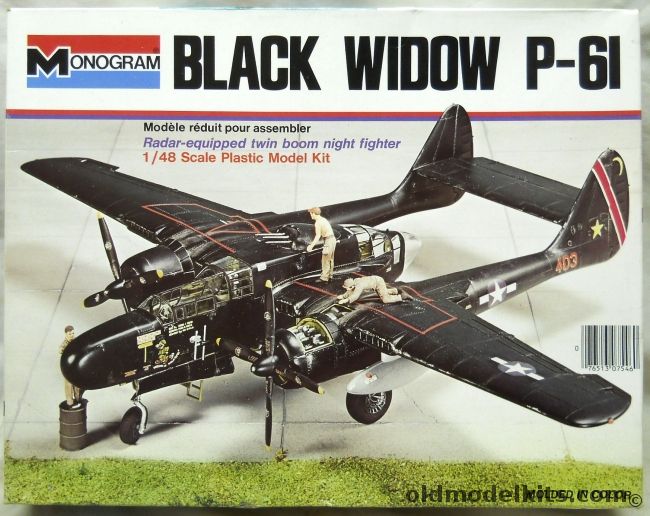 Monogram 1/48 Northrop P-61A / P-61B Black Widow - Snuffy Smith or Husslin' Hussy, 7546 plastic model kit