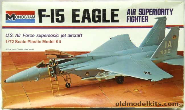 Monogram 1/72 McDonnell Douglas F-15 Eagle With Diorama Sheet, 7580 plastic model kit