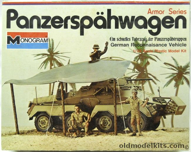 Monogram 1/32 Panzerspahwagen - Sd. Kfz 231 or Sd. Kfz 232 - With Diorama Instructions, 7581 plastic model kit