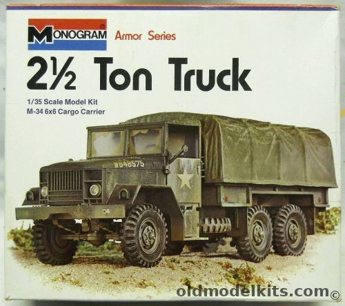 Monogram 1/35 2 1/2 Ton Truck - M-34 6x6 Ton Cargo Truck - White Box Issue - (M34), 8214-0200 plastic model kit