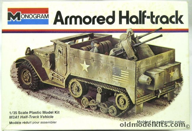 Monogram 1/35 Armored Half-Track - With 9 Soldiers, 8215 plastic model kit