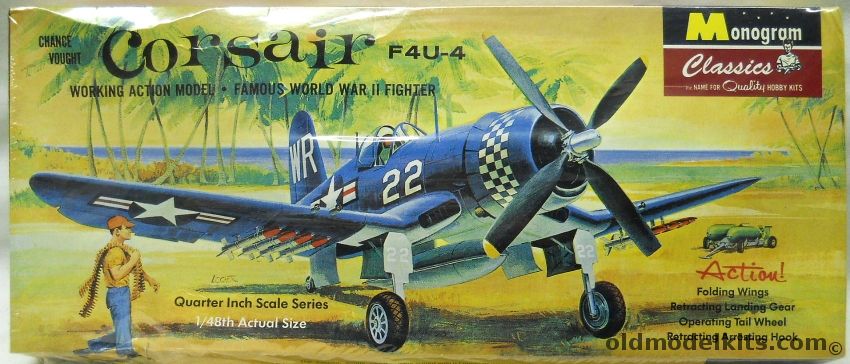 Monogram 1/48 F4U-4 Corsair - Four Star Reissue - (F4U4), 85-0082 plastic model kit