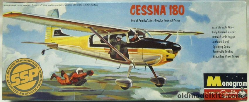 Monogram 1/41 Cessna 180, 85-0123 plastic model kit