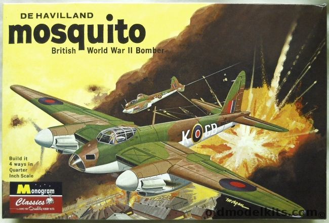 Monogram 1/48 De Havilland Mosquito - N.F.II / Mk.IV / F.B.VI / II Night Intruder, 85-0129 plastic model kit