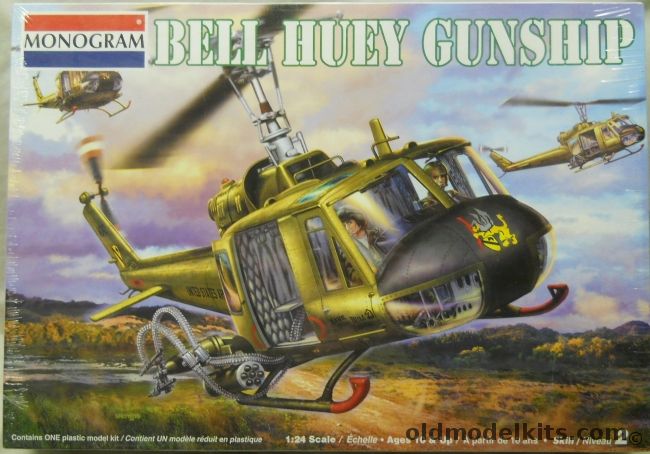 Monogram 1/24 Bell UH-1B  Iroquois Huey Helicopter - 'Have Gun Will Travel'- 1st Air Cav Division - 114th Assault Helicopter Company, 85-4675 plastic model kit