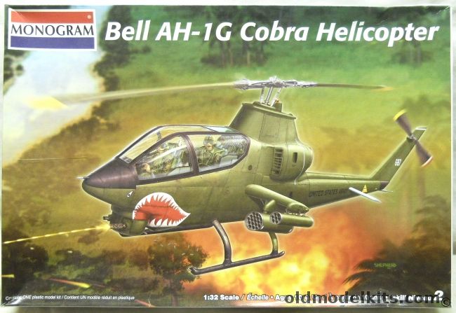 Monogram 1/32 Bell AH-1G Huey Cobra Helicopter - VooDoo Lady From The 11th Armored Cavalry Regiment Viet Nam 1969 or 7th Squadron 1st Cavalry Regiment Viet Nam, 85-4677 plastic model kit
