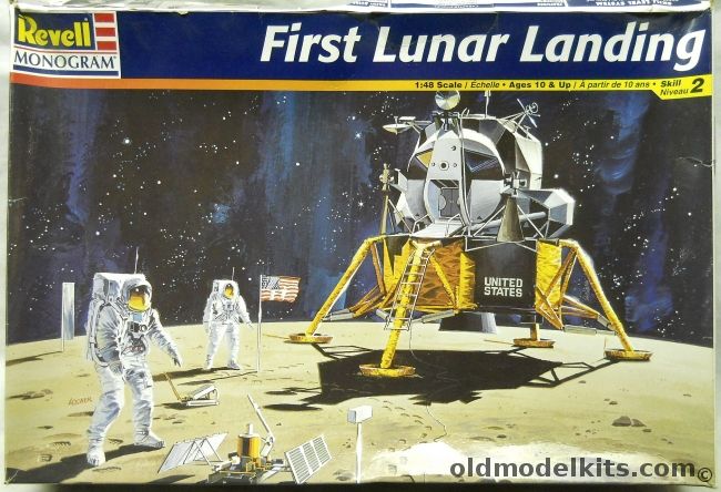 Monogram 1/48 First Lunar Landing Apollo 11 Astronauts on the Moon, 85-5081 plastic model kit