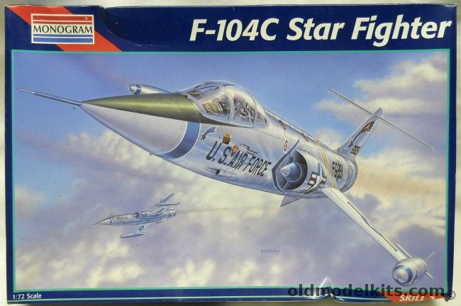 Monogram 1/72 F-104C Star Fighter - (Starfighter) - Vietnam Camo or Hi-Vis Finish, 85-5240 plastic model kit