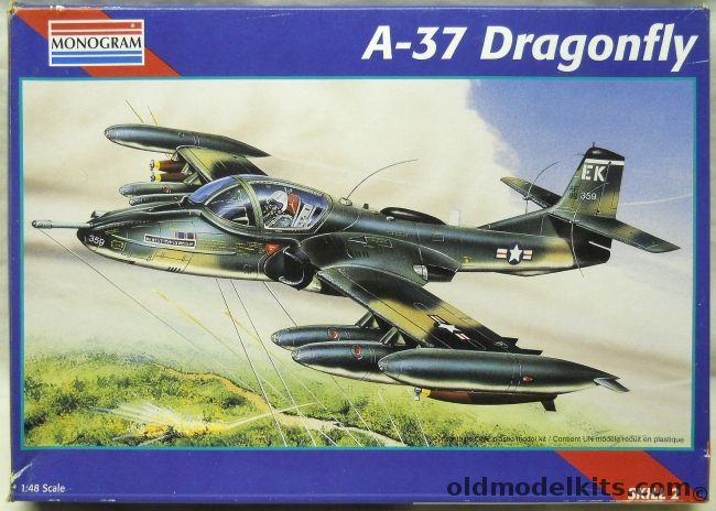 Monogram 1/48 A-37 Dragonfly - USAF or South Vietnam Air Force, 85-5486 plastic model kit