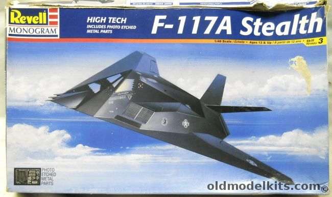 Monogram 1/48 F-117A Stealth Fighter with Photoetched Details, 85-5834 plastic model kit