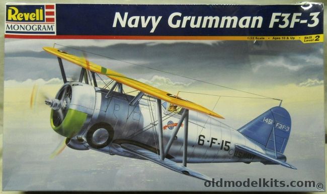 Monogram 1/32 Navy Grumman F3F-3 - (F3F3), 85-5835 plastic model kit