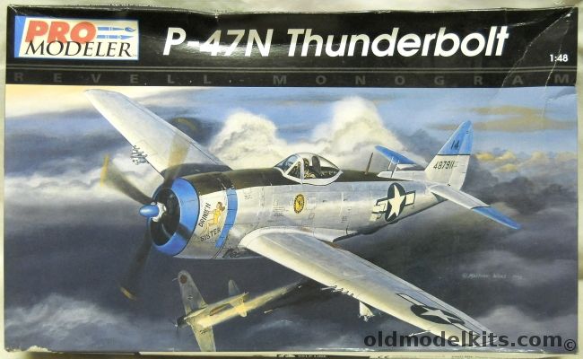 Monogram 1/48 Republic P-47N Thunderbolt Pro Modeler - USAAF 19FS 318FG Capt. John Vogt 'Drink'n Sister' le Shima 1945 / 73FS 318FG Lt. Robert Redfield 'Sack Happy' le Shima 1945, 85-5929 plastic model kit