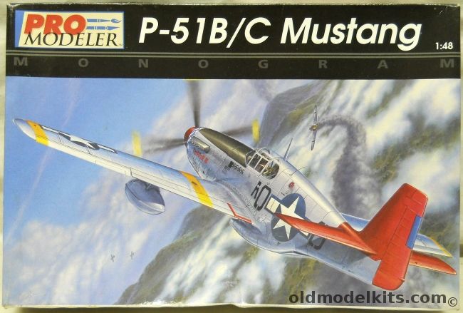 Monogram 1/48 P-51B/C Mustang Pro Modeler - Capt. Edward Toppings 99th Sq Tuskegge Airmen / Lt. Nicholas Megura 334th FS 4th FG / 1st Lt. Edwin Heller 486 FS 353 FG, 85-5931 plastic model kit