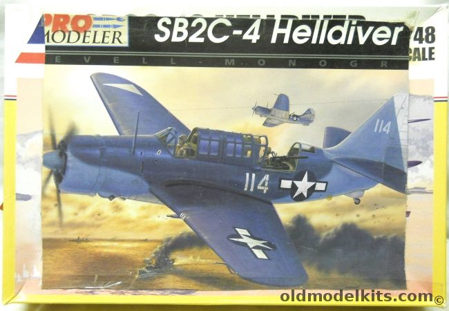 Monogram 1/48 Curtiss SB2C-4 Helldiver Pro Modeler - With Eduard Interior PE Set, 85-5935 plastic model kit