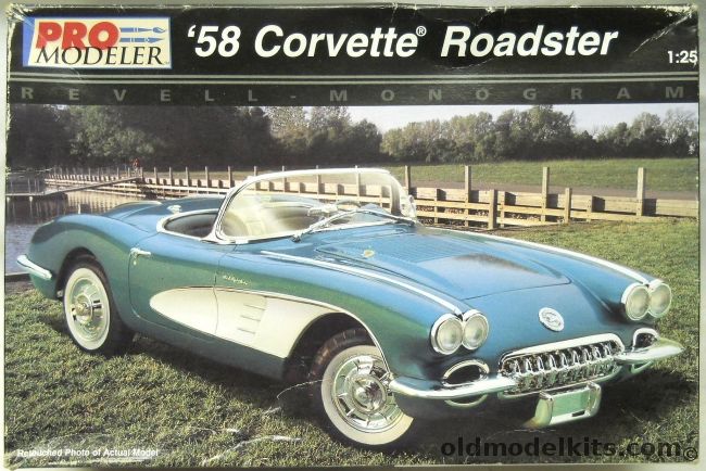 Monogram 1/25 1958 Corvette Pro Modeler - Chevrolet  - Stock or Custom, 85-5938 plastic model kit