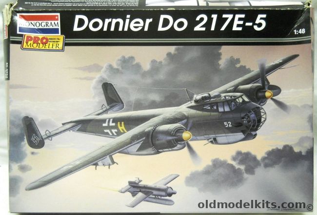 Monogram 1/48 Dornier Do-217E-5 Pro Modeler - With HS-293 Guided Missiles - (Do217), 85-5954 plastic model kit