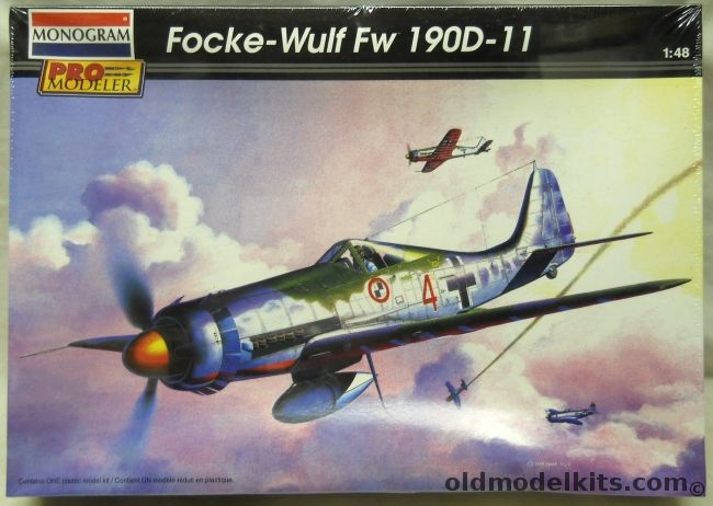 Monogram 1/48 FW-190 D-11 Pro Modeler, 85-5969 plastic model kit