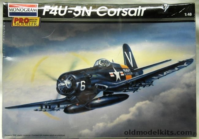 Monogram 1/48 F4U-5N Corsair Pro Modeler - (F4U5), 85-5980 plastic model kit