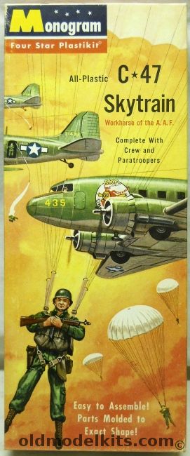 Monogram 1/90 C-47 Skytrain with Paratroopers, P11-98 plastic model kit