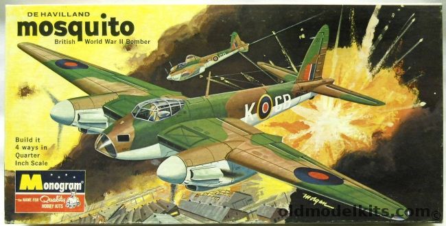 Monogram 1/48 De Havilland Mosquito - N.F.II / Mk.IV / F.B.VI / II Night Intruder - Four Star Issue, PA129-200 plastic model kit
