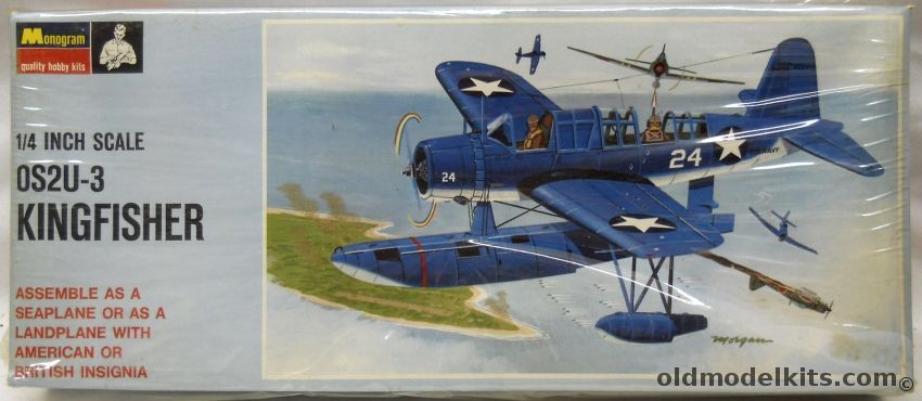 Monogram 1/48 OS2U-3 Kingfisher - RAF Or US Navy - Blue Box Issue - (OS2U3), PA135-150 plastic model kit