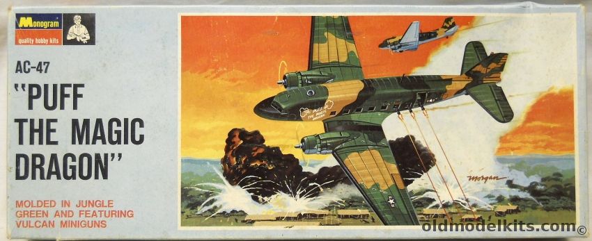 Monogram 1/90 AC-47 Puff the Magic Dragon Gunship -  Blue Box Issue, PA147-100 plastic model kit