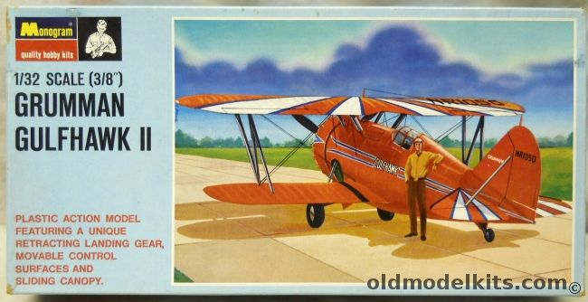Monogram 1/32 Grumman Gulfhawk II - (F3F) Al Williams Stunt Plane - Blue Box Issue, PA184-200 plastic model kit