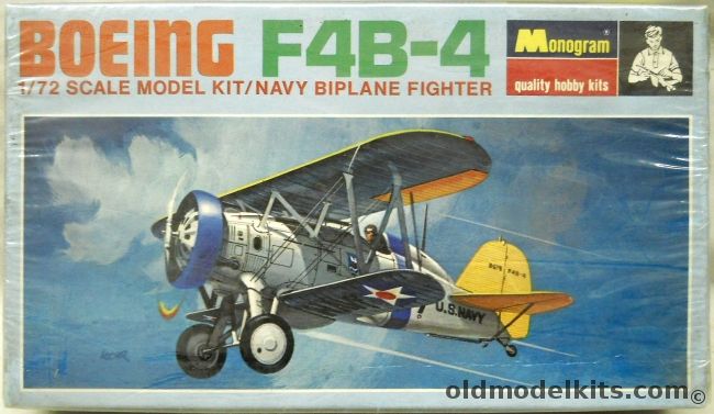 Monogram 1/72 Boeing F4B-4  - 2nd Squadron CV-2 USS Lexington F4B4 - Blue Box Issue, PA209-70 plastic model kit