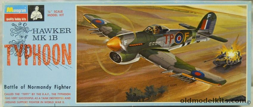 Monogram 1/48 Hawker Mk 1B Typhoon - Blue Box Issue, PA213-150 plastic model kit