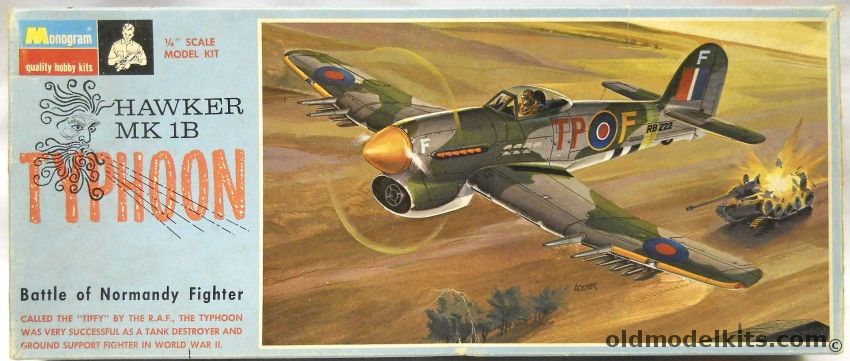 Monogram 1/48 Hawker Mk 1B Typhoon - Blue Box Issue, PA213-150 plastic model kit