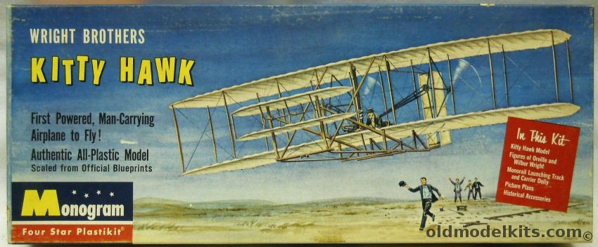 Monogram 1/40 Wright Brothers Kitty Hawk - Four Star Issue, PA30-98 plastic model kit