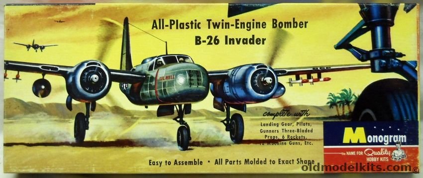 Monogram 1/67 B-26 Invader - Four Star Issue, PA6-98 plastic model kit