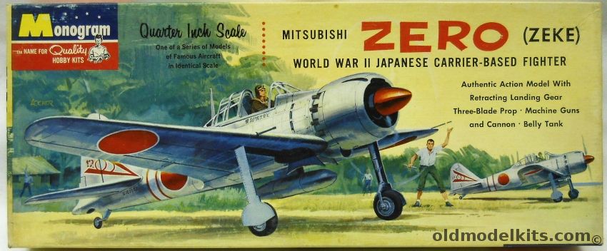 Monogram 1/48 Mitsubishi Zero (Zeke) A6M5 - Four Star Issue, PA73-98 plastic model kit