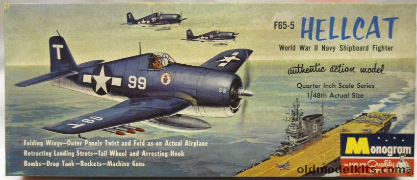 Monogram 1/48 Grumman F6F-5 Hellcat - Four Star Issue, PA80-149 plastic model kit
