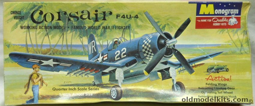 Monogram 1/48 Chance Vought F4U-4 Corsair - (F4U4), PA82-149 plastic model kit