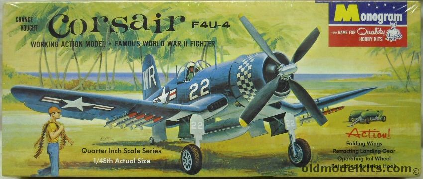 Monogram 1/48 Chance Vought F4U-4 Corsair - (F4U4), PA82-149 plastic model kit