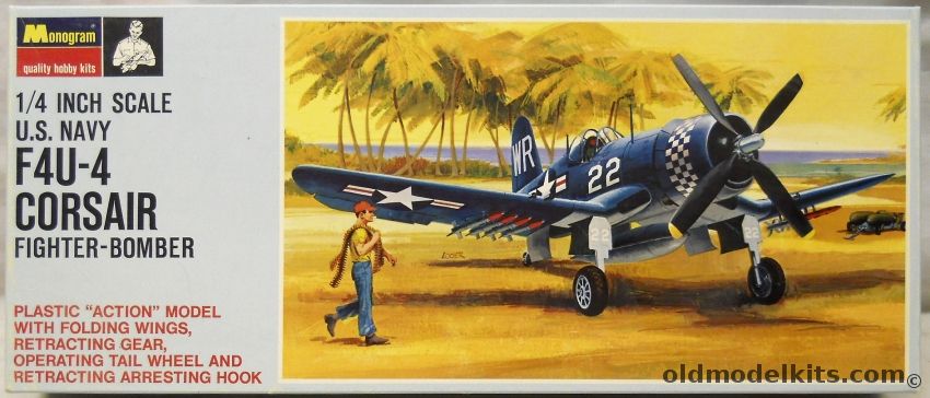 Monogram 1/48 F4U-4 Corsair - Blue Box Issue - (F4U4), PA82-150 plastic model kit