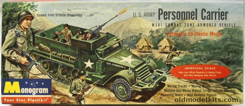 Monogram 1/35 US Army M3A1 Armored Personnel Carrier - Four Star Issue, PM34-149 plastic model kit