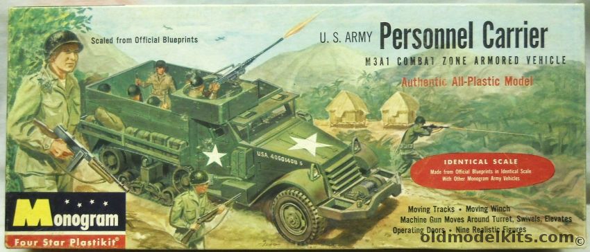 Monogram 1/35 US Army M3A1 Armored Personnel Carrier - Four Star Issue, PM34-149 plastic model kit