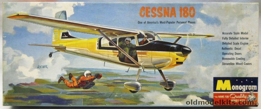 Monogram 1/41 Cessna 180 - Four Star Issue, PA123-100 plastic model kit