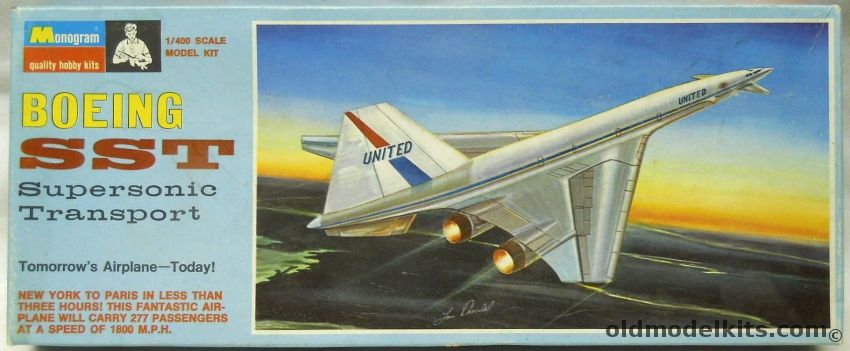 Monogram 1/400 Boeing 2707-200 SST United Airlines, PA211-100 plastic model kit