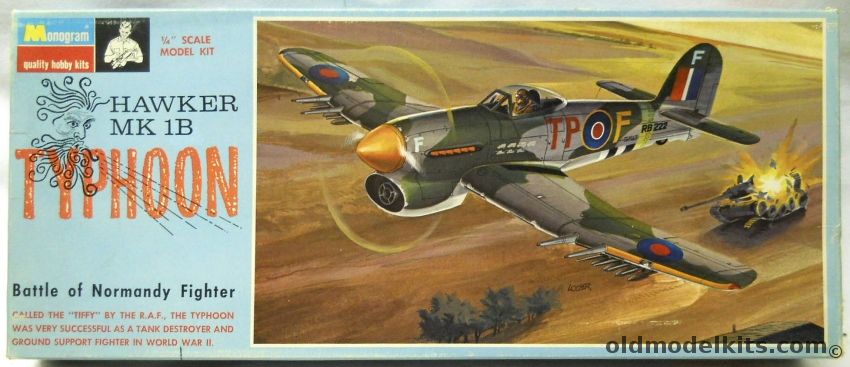 Monogram 1/48 Hawker Mk 1B Typhoon - Blue Box Issue, PA213-150 plastic model kit