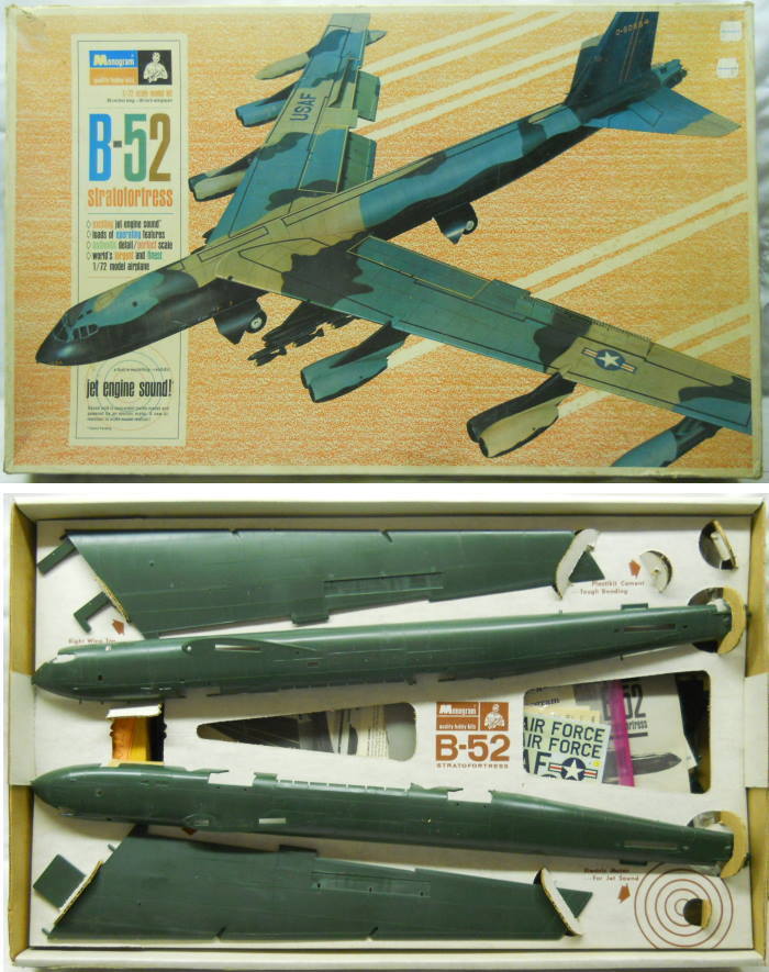 Monogram 1/72 Boeing B-52 Stratofortress with Jet Sound, PA215 plastic model kit