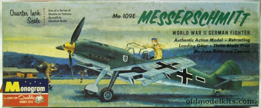 Monogram 1/48 Me-109 Messerschmitt - (Bf-109), PA74-98 plastic model kit