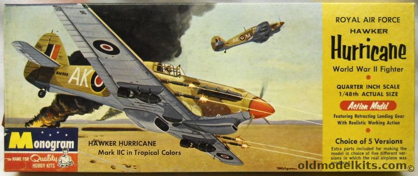 Monogram 1/48 Hawker Hurricane - Mk IIA/Mk IIB/Mk IIC/Mk IID/Mk IV - Four Star Issue - BAGGED, PA90-98 plastic model kit