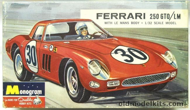 Monogram 1/32 Ferrari 250 GTO / LM - With Le Mans Body - Scale Model Or Slot Car Body Version, PC101-100 plastic model kit